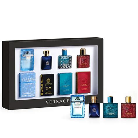 versace miniature collection crystals 4x 5ml|versace mini perfume set boots.